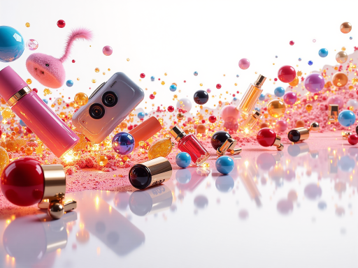 美妆产品带货短视频，产品特写展示，背景为粉色渐变，柔和灯光效果